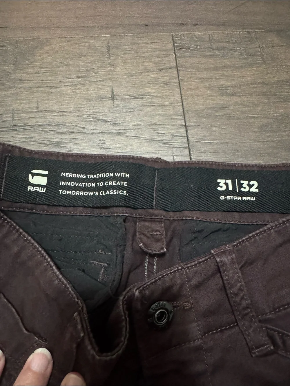G-Star Men's Rovic Tapered Cargo Pants Brown 31/32 Zipper